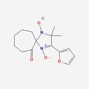 2-(2-furyl)-4-hydroxy-3,3-dimethyl-1,4-diazaspiro[4.6]undec-1-en-6-one 1-oxide