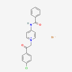 4-(benzoylamino)-1-[2-(4-chlorophenyl)-2-oxoethyl]pyridinium bromide