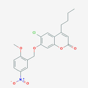 4-butyl-6-chloro-7-[(2-methoxy-5-nitrobenzyl)oxy]-2H-chromen-2-one