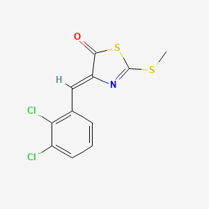 molecular formula C11H7Cl2NOS2 B4888022 4-(2,3-dichlorobenzylidene)-2-(methylthio)-1,3-thiazol-5(4H)-one 
