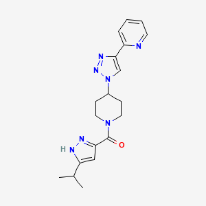 molecular formula C19H23N7O B4888030 2-(1-{1-[(3-isopropyl-1H-pyrazol-5-yl)carbonyl]-4-piperidinyl}-1H-1,2,3-triazol-4-yl)pyridine 
