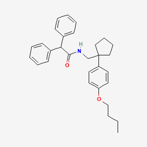 molecular formula C30H35NO2 B4888052 N-{[1-(4-butoxyphenyl)cyclopentyl]methyl}-2,2-diphenylacetamide 