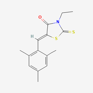 molecular formula C15H17NOS2 B4888060 3-ethyl-5-(mesitylmethylene)-2-thioxo-1,3-thiazolidin-4-one 