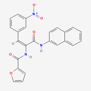 molecular formula C24H17N3O5 B4888103 N-[1-[(2-naphthylamino)carbonyl]-2-(3-nitrophenyl)vinyl]-2-furamide 
