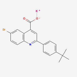 molecular formula C20H17BrKNO2 B4888114 potassium 6-bromo-2-(4-tert-butylphenyl)-4-quinolinecarboxylate 