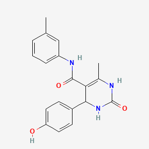 molecular formula C19H19N3O3 B4888120 4-(4-hydroxyphenyl)-6-methyl-N-(3-methylphenyl)-2-oxo-1,2,3,4-tetrahydro-5-pyrimidinecarboxamide 