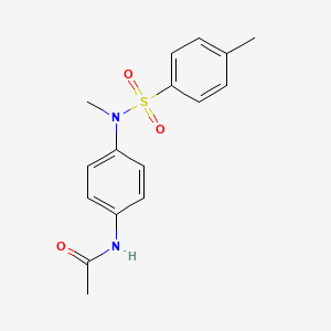 molecular formula C16H18N2O3S B4888144 N-(4-{methyl[(4-methylphenyl)sulfonyl]amino}phenyl)acetamide 