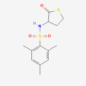 molecular formula C13H17NO3S2 B4888148 2,4,6-trimethyl-N-(2-oxotetrahydro-3-thienyl)benzenesulfonamide 