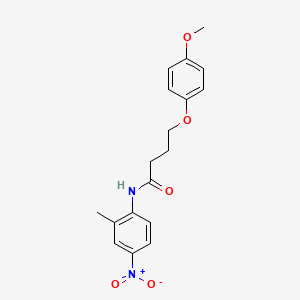 molecular formula C18H20N2O5 B4888168 4-(4-methoxyphenoxy)-N-(2-methyl-4-nitrophenyl)butanamide 