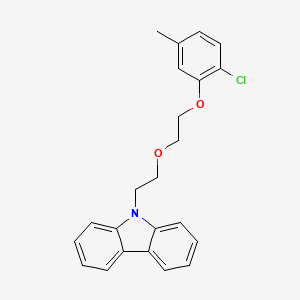 molecular formula C23H22ClNO2 B4888189 9-{2-[2-(2-chloro-5-methylphenoxy)ethoxy]ethyl}-9H-carbazole 