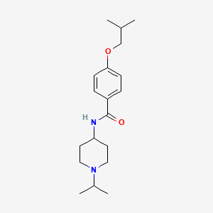 molecular formula C19H30N2O2 B4888198 4-isobutoxy-N-(1-isopropyl-4-piperidinyl)benzamide 