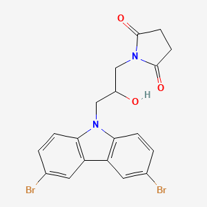 molecular formula C19H16Br2N2O3 B4888209 1-[3-(3,6-dibromo-9H-carbazol-9-yl)-2-hydroxypropyl]-2,5-pyrrolidinedione 