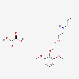 molecular formula C18H29NO8 B4888278 N-{2-[2-(2,6-dimethoxyphenoxy)ethoxy]ethyl}-1-butanamine oxalate 