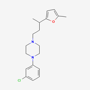 1-(3-chlorophenyl)-4-[3-(5-methyl-2-furyl)butyl]piperazine