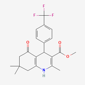 molecular formula C21H22F3NO3 B4888298 methyl 2,7,7-trimethyl-5-oxo-4-[4-(trifluoromethyl)phenyl]-1,4,5,6,7,8-hexahydro-3-quinolinecarboxylate 