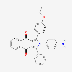 molecular formula C32H24N2O3 B4888326 2-(4-aminophenyl)-1-(4-ethoxyphenyl)-3-phenyl-2H-benzo[f]isoindole-4,9-dione 
