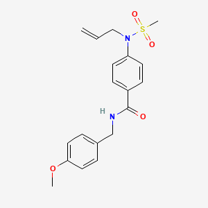 molecular formula C19H22N2O4S B4888370 4-[allyl(methylsulfonyl)amino]-N-(4-methoxybenzyl)benzamide 