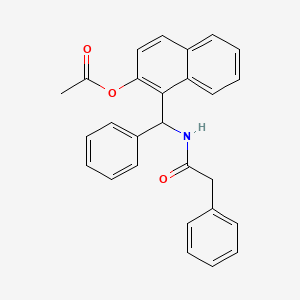 molecular formula C27H23NO3 B4888386 1-{phenyl[(phenylacetyl)amino]methyl}-2-naphthyl acetate 