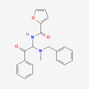 molecular formula C21H20N2O3 B4888402 N-{1-[benzyl(methyl)amino]-2-oxo-2-phenylethyl}-2-furamide 