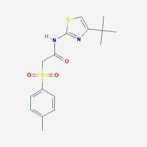 molecular formula C16H20N2O3S2 B488841 N-(4-tert-butyl-1,3-thiazol-2-yl)-2-[(4-methylphenyl)sulfonyl]acetamide CAS No. 825610-56-8