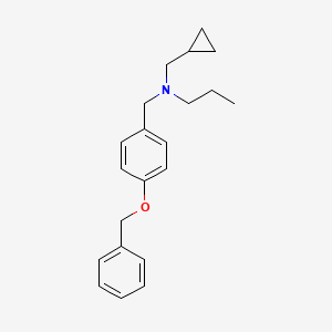 molecular formula C21H27NO B4888438 N-[4-(benzyloxy)benzyl]-N-(cyclopropylmethyl)-1-propanamine 