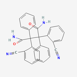 molecular formula C30H22N4O2 B4888459 2,3-bis(2-cyanophenyl)-2,3-diphenylsuccinamide 