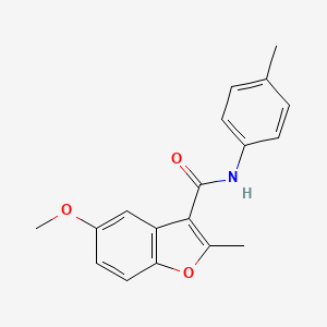 molecular formula C18H17NO3 B4888469 5-methoxy-2-methyl-N-(4-methylphenyl)-1-benzofuran-3-carboxamide 