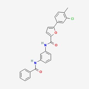 molecular formula C25H19ClN2O3 B4888506 N-[3-(benzoylamino)phenyl]-5-(3-chloro-4-methylphenyl)-2-furamide 