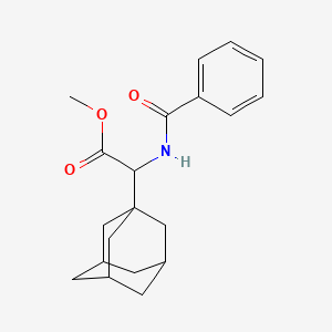 molecular formula C20H25NO3 B4888518 methyl 1-adamantyl(benzoylamino)acetate 