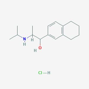 molecular formula C16H26ClNO B4888520 2-(isopropylamino)-1-(5,6,7,8-tetrahydro-2-naphthalenyl)-1-propanol hydrochloride 