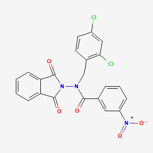 molecular formula C22H13Cl2N3O5 B4888532 N-(2,4-dichlorobenzyl)-N-(1,3-dioxo-1,3-dihydro-2H-isoindol-2-yl)-3-nitrobenzamide 