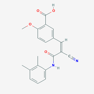 molecular formula C20H18N2O4 B4888536 5-{2-cyano-3-[(2,3-dimethylphenyl)amino]-3-oxo-1-propen-1-yl}-2-methoxybenzoic acid 