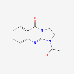 molecular formula C12H11N3O2 B4888541 1-acetyl-2,3-dihydroimidazo[2,1-b]quinazolin-5(1H)-one 