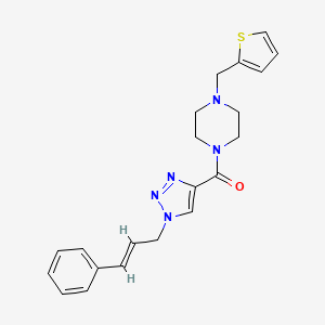 molecular formula C21H23N5OS B4888559 1-({1-[(2E)-3-phenyl-2-propen-1-yl]-1H-1,2,3-triazol-4-yl}carbonyl)-4-(2-thienylmethyl)piperazine 