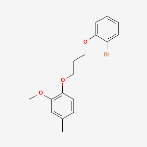 molecular formula C17H19BrO3 B4888573 1-[3-(2-bromophenoxy)propoxy]-2-methoxy-4-methylbenzene 