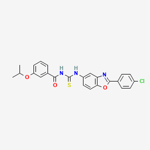 molecular formula C24H20ClN3O3S B4888575 N-({[2-(4-chlorophenyl)-1,3-benzoxazol-5-yl]amino}carbonothioyl)-3-isopropoxybenzamide 