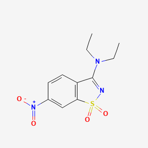 molecular formula C11H13N3O4S B4888588 N,N-diethyl-6-nitro-1,2-benzisothiazol-3-amine 1,1-dioxide 