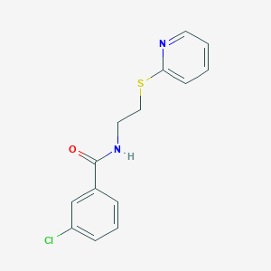 molecular formula C14H13ClN2OS B4888595 3-chloro-N-[2-(2-pyridinylthio)ethyl]benzamide 
