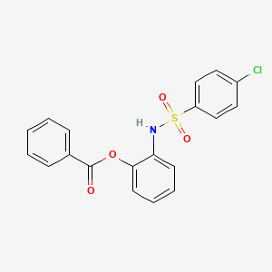 molecular formula C19H14ClNO4S B4888598 2-{[(4-chlorophenyl)sulfonyl]amino}phenyl benzoate 