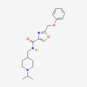 molecular formula C20H27N3O3 B4888618 N-[(1-isopropyl-4-piperidinyl)methyl]-2-(phenoxymethyl)-1,3-oxazole-4-carboxamide 