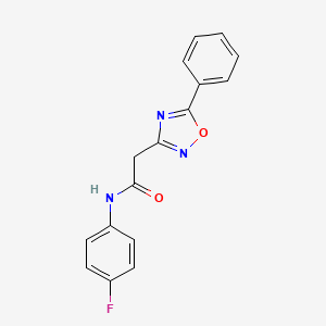 molecular formula C16H12FN3O2 B4888623 N-(4-fluorophenyl)-2-(5-phenyl-1,2,4-oxadiazol-3-yl)acetamide 