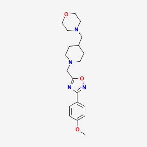 4-[(1-{[3-(4-methoxyphenyl)-1,2,4-oxadiazol-5-yl]methyl}-4-piperidinyl)methyl]morpholine
