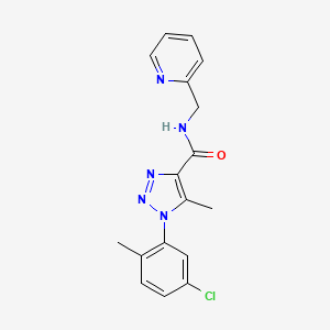 molecular formula C17H16ClN5O B4888641 1-(5-chloro-2-methylphenyl)-5-methyl-N-(2-pyridinylmethyl)-1H-1,2,3-triazole-4-carboxamide 