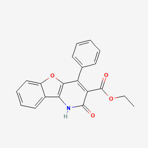 molecular formula C20H15NO4 B4888665 ethyl 2-hydroxy-4-phenyl[1]benzofuro[3,2-b]pyridine-3-carboxylate 