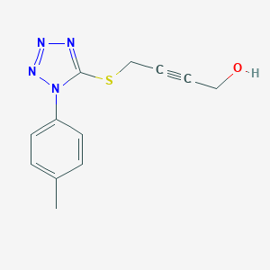 molecular formula C12H12N4OS B488867 4-{[1-(4-methylphenyl)-1H-tetrazol-5-yl]sulfanyl}but-2-yn-1-ol CAS No. 727386-42-7