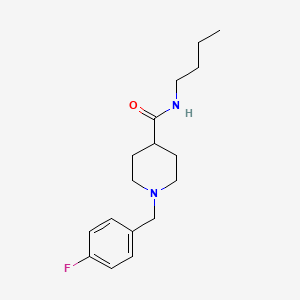 molecular formula C17H25FN2O B4888690 N-butyl-1-(4-fluorobenzyl)-4-piperidinecarboxamide 