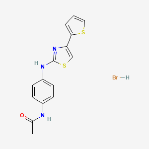 molecular formula C15H14BrN3OS2 B4888698 N-(4-{[4-(2-thienyl)-1,3-thiazol-2-yl]amino}phenyl)acetamide hydrobromide 