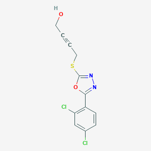 molecular formula C12H8Cl2N2O2S B488871 4-{[5-(2,4-Dichlorophenyl)-1,3,4-oxadiazol-2-yl]sulfanyl}but-2-yn-1-ol CAS No. 727386-58-5