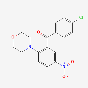 molecular formula C17H15ClN2O4 B4888719 (4-chlorophenyl)[2-(4-morpholinyl)-5-nitrophenyl]methanone 