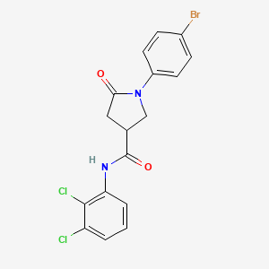 molecular formula C17H13BrCl2N2O2 B4888724 1-(4-bromophenyl)-N-(2,3-dichlorophenyl)-5-oxo-3-pyrrolidinecarboxamide 